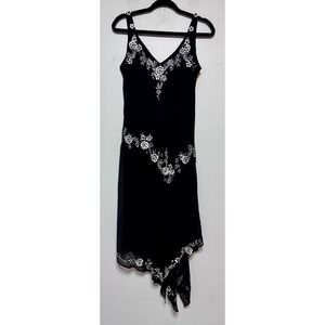 VTG R&M Richards Mesh Embroidered Dress Size 10 Fairy Grunge Whimsigoth Romantic